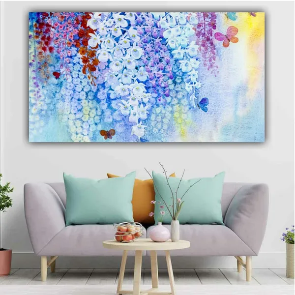 Multicolour_Beautiful_Ordchid_Flowers_Paintings_Modern_Wall_Art_Decor_Canvas_Painting_For_Living_Room_|_Bedroom_|_Office_Walls_(With_Wooden_Frame)_(60_By_30_Inches)