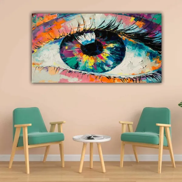 Multicolour_Abstract_Modern_Wall_Art_Design_Beautiful_Close-Up_Eye_Canvas_Painting_For_Living_Room_Bedroom_Big_Size_Paintings_(With_Wooden_Frame)_(48_By_24_Inches)