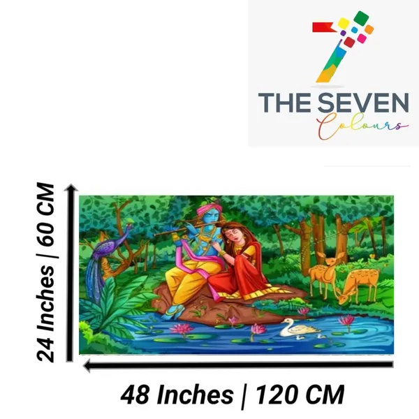 Multicolour_Beautiful_Canvas_Madhubani_Radha_Krishna_Painting_With_Frame_For_Living_Room_Wall_Decor_Big_Size_Large_Photo_Home_Decoration_|_Bedroom_|_(48X24_Inches_|_120X60_Cm)