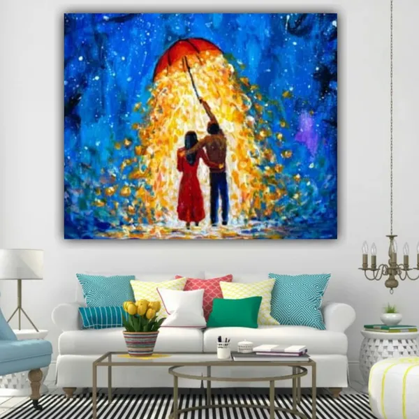 Multicolour_Beautiful_Canvas_Paintings_Couples_Under_Glowing_Umbrella_In_Starry_Night_Painting_Frame_For_Living_Room_|_Bedroom(With_Frame)_(18_By_24_Inches)