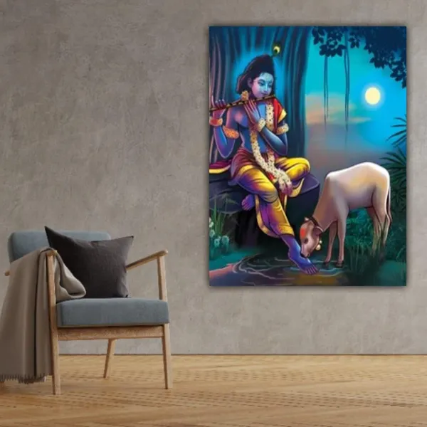 Multicolour_Lord_Krishna_Painting_Canvas_Wall_Painting_Frame_Wall_Decor_|_Big_Large_Size_Wall_Painting_Frame_|_Canvas_Painting_|_Lord_Krishna_Wall_Decor_(Ready_To_Hang)_(24_By_48_Inches)