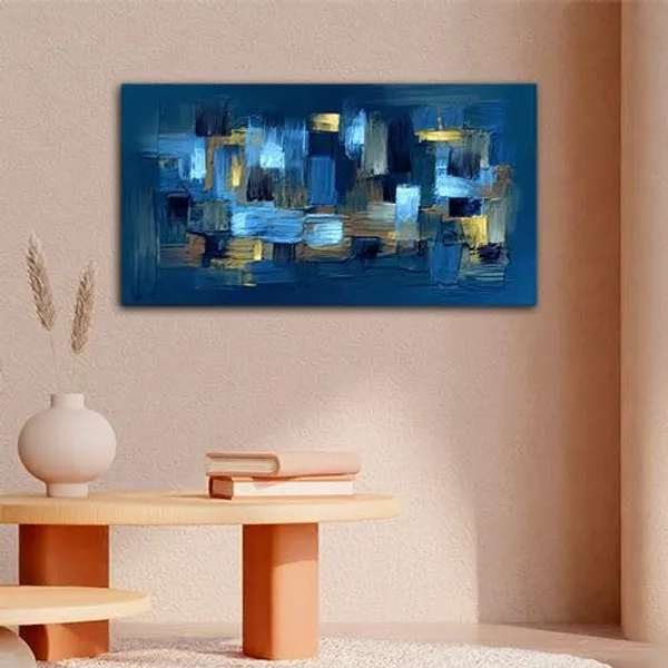 Multicolour_Beautiful_Landscape_Abstract_Blue_And_Gold_Canvas_Painting_Wall_Frame_Wall_Decor_For_Living_Room,_Modern_Art_Painting_(Ready_To_Hang)_(48_By_24_Inches)