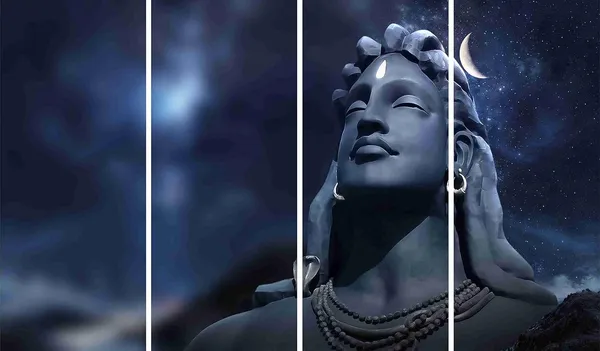 Multicolour_Lord_Shiva_Painting_Multiple_Frames_For_Living_Room,_Drawing_Room,_Bedroom,_Office_Decors,_Home_Decoration,_Gifts_(48X24_Inches)
