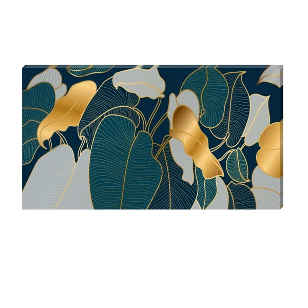 Multicolour_Abstract_Canvas_Painting_With_Frame_For_Wall_Decoration_Monstera_Leaves_Big_Large_Size_Wall_Painting_For_Living_Room_|_Bedroom_|_Office_|_Home_Decors_(60_By_30_Inches)
