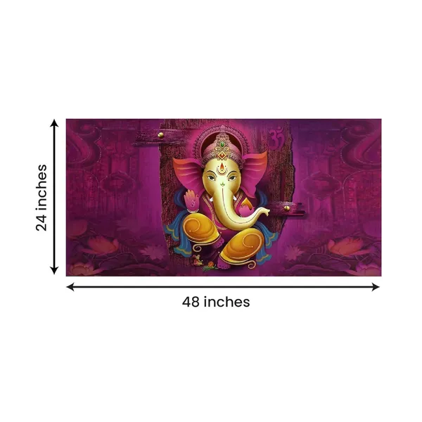 Multicolour_Beautiful_Lord_Ganesha_Painting_Canvas_Wall_Frame_For_Living_Room_Wall_Decor_|_Lord_Ganesh_Ji_Ganpati_Painting_With_Frame_|_Canvas_Painting_(Ready_To_Hang)_(48_By_24_Inches)