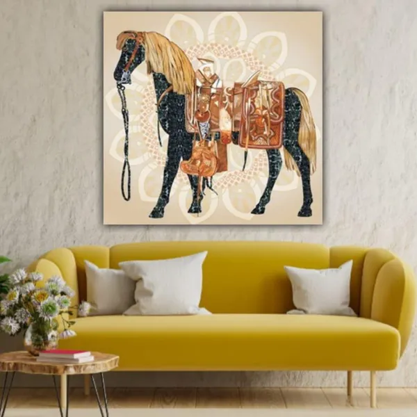 Multicolour_Abstract_Horse_Painting_Canvas_With_Frame_For_Living_Room_Wall_Decor_|_Canvas_Painting_|_Home_Decoration_(Ready_To_Hang)_(24_By_24_Inches)