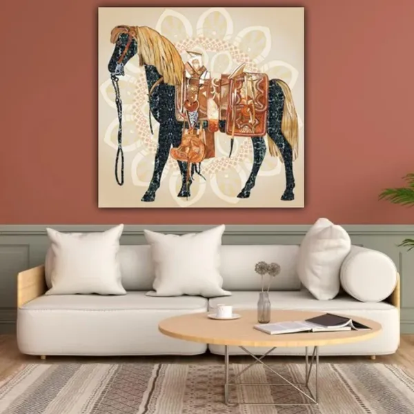 Multicolour_Abstract_Horse_Painting_Canvas_With_Frame_For_Living_Room_Wall_Decor_|_Canvas_Painting_|_Home_Decoration_(Ready_To_Hang)_(24_By_24_Inches)