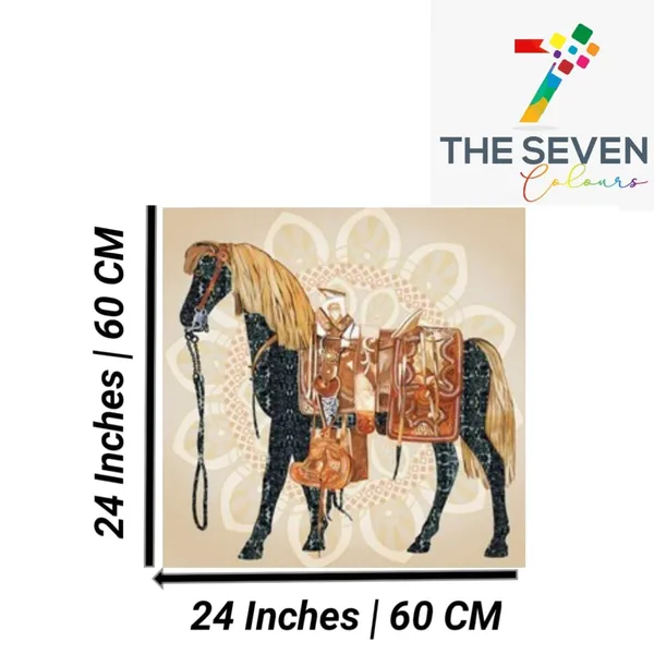 Multicolour_Abstract_Horse_Painting_Canvas_With_Frame_For_Living_Room_Wall_Decor_|_Canvas_Painting_|_Home_Decoration_(Ready_To_Hang)_(24_By_24_Inches)