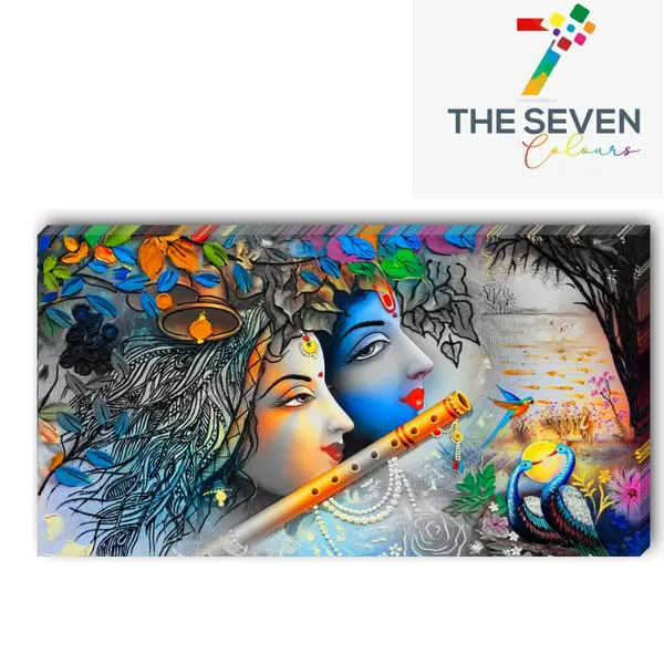 Multicolour_Beautiful_Krishna_And_Radha_Canvas_Painting_(With_Frame)_(60_By_30_Inches)