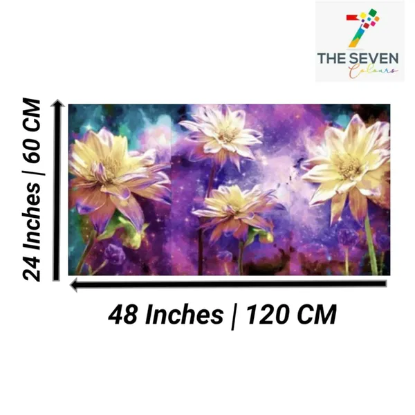 Multicolour_Beautiful_Flower_Painting_Art_Canvas_Abstract_Modern_Wall_Decor_Big_Large_Size_Floral_Frame_For_Living_Room_|_Bedroom_(48_By_24_Inches_|_120_By_60_Cm)_(With_Frame)