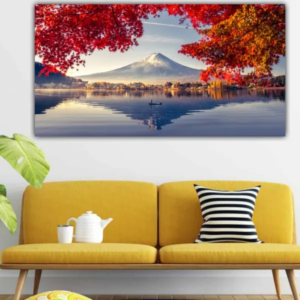 Multicolour_Beautiful_Canvas_Landscape_Painting_Mountain_In_Autumn_Abstract_Modern_Wall_Art_Decor_Big_Large_Size_Paintings_For_Living_Room_(48_By_24_Inches_|_120_By_60_Cm)_(With_Frame)