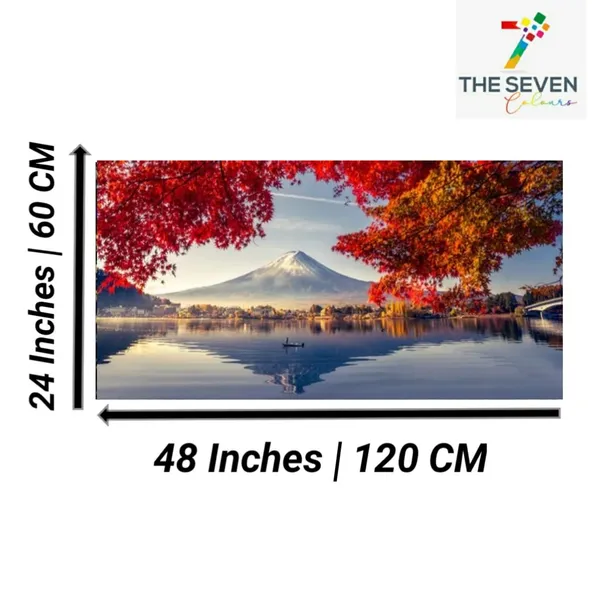 Multicolour_Beautiful_Canvas_Landscape_Painting_Mountain_In_Autumn_Abstract_Modern_Wall_Art_Decor_Big_Large_Size_Paintings_For_Living_Room_(48_By_24_Inches_|_120_By_60_Cm)_(With_Frame)