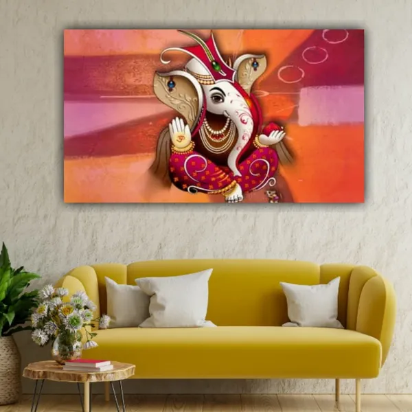 Multicolour_Beautiful_Ganesha_Paintings_Canvas_Abstract_Modern_Wall_Art_Decor_Big_Large_Size_Ganesh_Ji_Painting_For_Living_Room_(With_Frame)_(48_By_24_Inches)