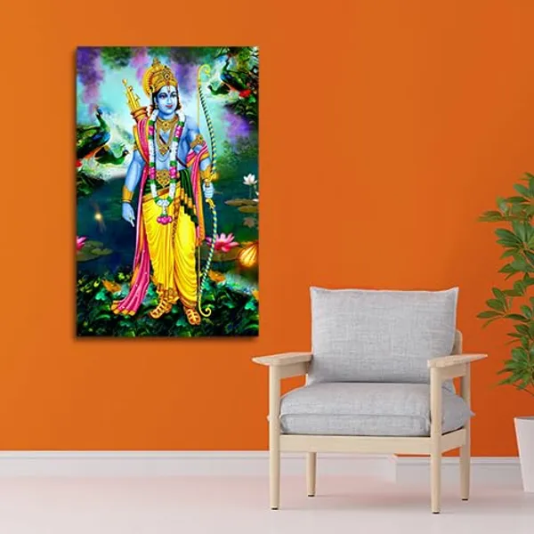Multicolour_He_Seven_Colours_Lord_Ram_Painting_Canvas_With_Frame_|_Lord_Rama_Wall_Decor_Painting_Photo_Frame_|_Big_Size_Painting_|_Large_Size_Wall_Frame_(24_By_48_Inches)