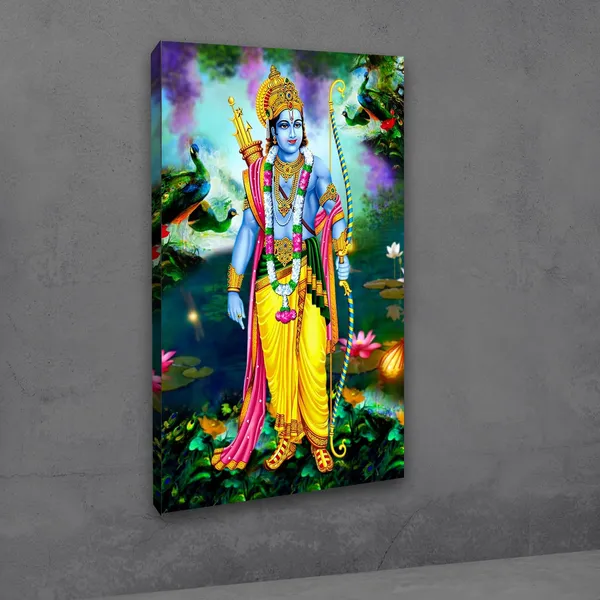Multicolour_He_Seven_Colours_Lord_Ram_Painting_Canvas_With_Frame_|_Lord_Rama_Wall_Decor_Painting_Photo_Frame_|_Big_Size_Painting_|_Large_Size_Wall_Frame_(24_By_48_Inches)