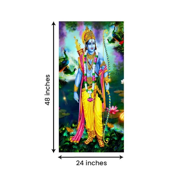 Multicolour_He_Seven_Colours_Lord_Ram_Painting_Canvas_With_Frame_|_Lord_Rama_Wall_Decor_Painting_Photo_Frame_|_Big_Size_Painting_|_Large_Size_Wall_Frame_(24_By_48_Inches)