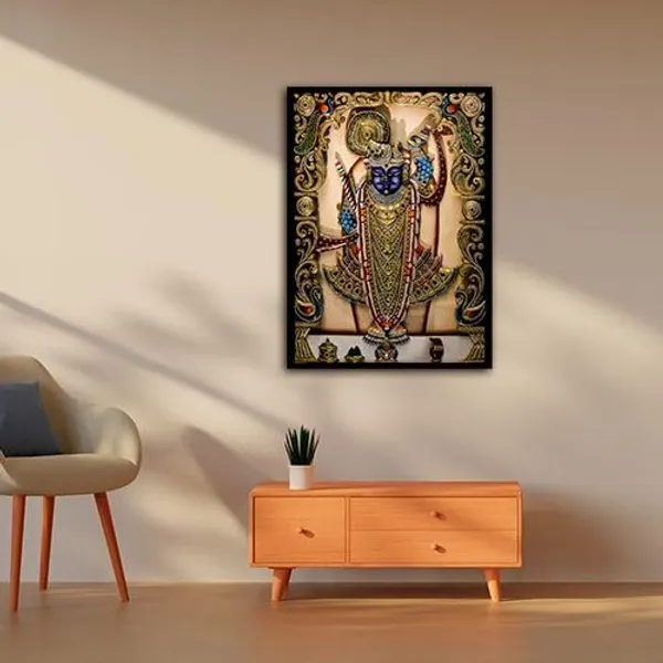 Multicolour_Beautiful_Landscape_Lord_Divine_Srinathji_Canvas_Painting_Wall_Frame_Wall_Decor_For_Living_Room,_Modern_Art_Painting_(Ready_To_Hang)_(20_By_30_Inches)