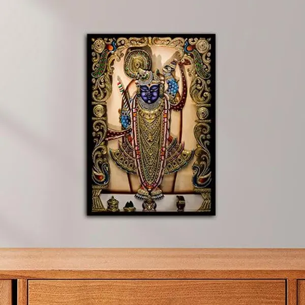 Multicolour_Beautiful_Landscape_Lord_Divine_Srinathji_Canvas_Painting_Wall_Frame_Wall_Decor_For_Living_Room,_Modern_Art_Painting_(Ready_To_Hang)_(20_By_30_Inches)