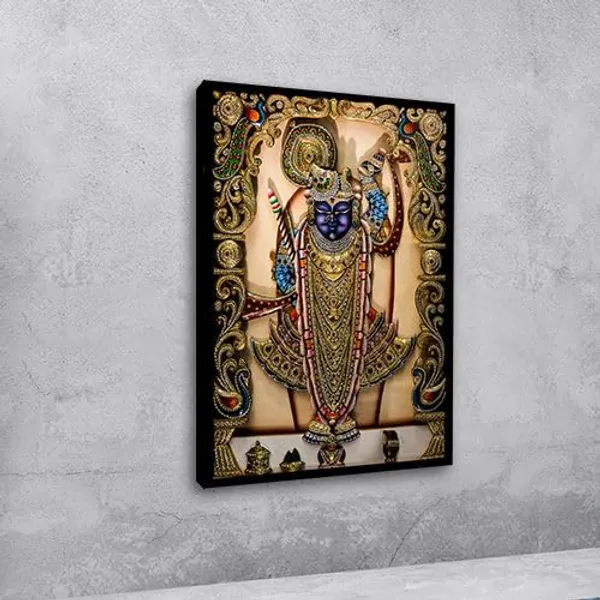 Multicolour_Beautiful_Landscape_Lord_Divine_Srinathji_Canvas_Painting_Wall_Frame_Wall_Decor_For_Living_Room,_Modern_Art_Painting_(Ready_To_Hang)_(20_By_30_Inches)