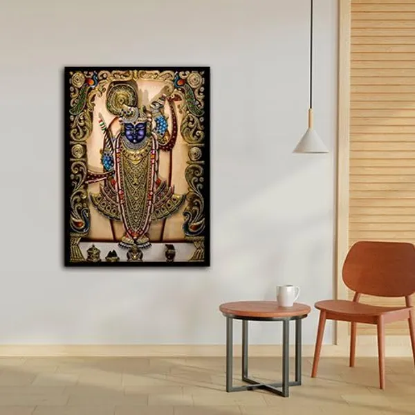 Multicolour_Beautiful_Landscape_Lord_Divine_Srinathji_Canvas_Painting_Wall_Frame_Wall_Decor_For_Living_Room,_Modern_Art_Painting_(Ready_To_Hang)_(20_By_30_Inches)