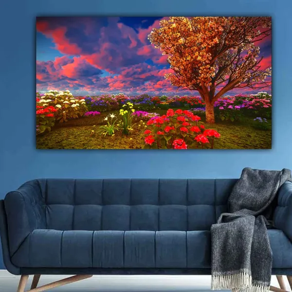 Multicolour_Beautiful_Canvas_Paintings_Autumn_Colorful_Flowers_Landscape_Modern_Wall_Art_Decor_Abstract_Designs_Big_Large_Size_Paintings_(With_Frame)_(48_By_24_Inches_|_120_By_60_Cm)