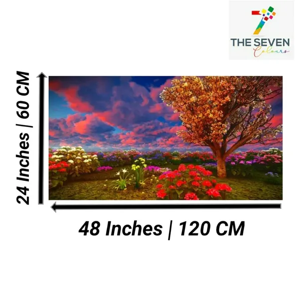 Multicolour_Beautiful_Canvas_Paintings_Autumn_Colorful_Flowers_Landscape_Modern_Wall_Art_Decor_Abstract_Designs_Big_Large_Size_Paintings_(With_Frame)_(48_By_24_Inches_|_120_By_60_Cm)