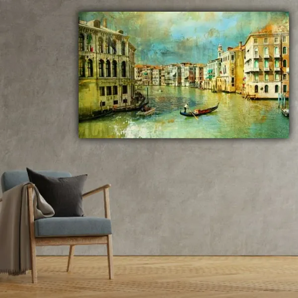 Multicolour_Beautiful_City_Of_Venice_Painting_Canvas_Abstract_Modern_Wall_Art_Decor_Big_Large_Size_Frame_For_Living_Room_|_Bedroom_(With_Frame)_(48_By_24_Inches_|_120_By_60_Inches)
