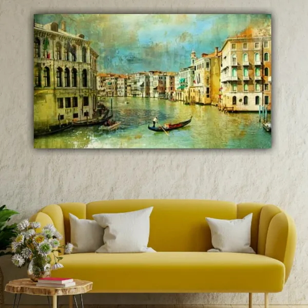 Multicolour_Beautiful_City_Of_Venice_Painting_Canvas_Abstract_Modern_Wall_Art_Decor_Big_Large_Size_Frame_For_Living_Room_|_Bedroom_(With_Frame)_(48_By_24_Inches_|_120_By_60_Inches)