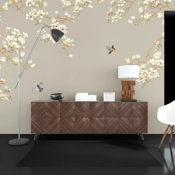 Multicolour_Premium_Two_Birds_Yellow_White_Flower_Artful_Wallpaper_For_Living_Room,_Bedroom_|_Self_Adhesive_Just_Peel_And_Stick_Wallpaper_For_Office_Wall_Decors