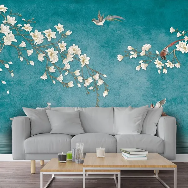 Multicolour_Premium_Happy_Birds_In_Blue_River_Wallpaper_For_Living_Room,_Bedroom_|_Self_Adhesive_Just_Peel_And_Stick_Wallpaper_For_Office_Wall_Decors