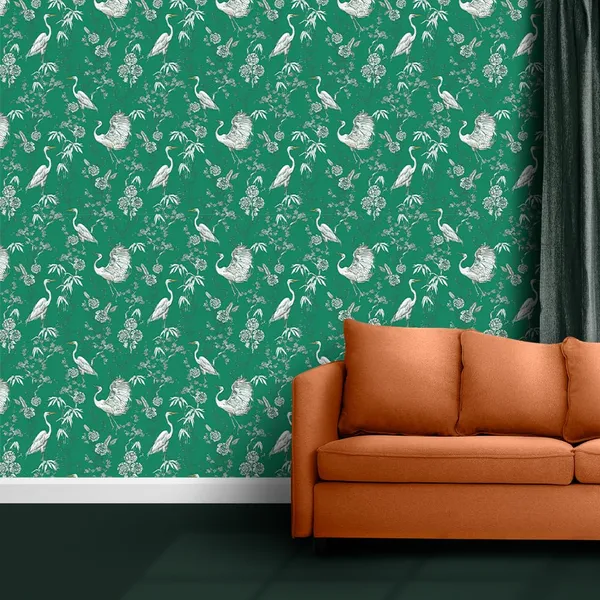 Multicolour_Premium_Green_Swan_White_Wallpaper_For_Living_Room,_Bedroom_|_Self_Adhesive_Just_Peel_And_Stick_Wallpaper_For_Office_Wall_Decors