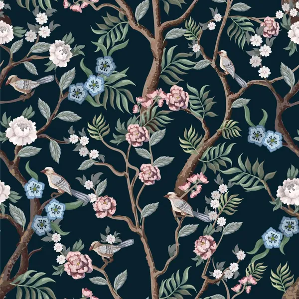 Multicolour_Premium_Blue_White_Pink_Flowers_Wallpaper_For_Living_Room,_Bedroom_|_Self_Adhesive_Just_Peel_And_Stick_Wallpaper_For_Office_Wall_Decors