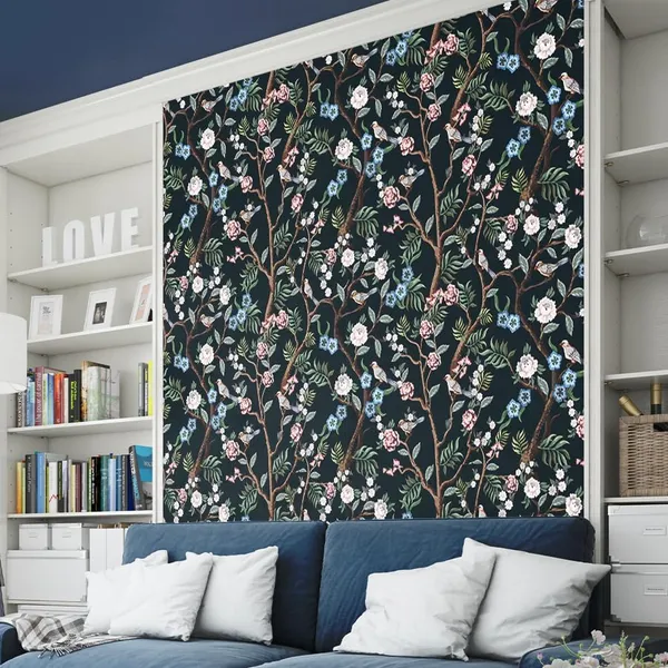 Multicolour_Premium_Blue_White_Pink_Flowers_Wallpaper_For_Living_Room,_Bedroom_|_Self_Adhesive_Just_Peel_And_Stick_Wallpaper_For_Office_Wall_Decors