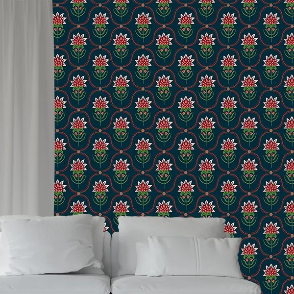 Multicolour_Premium_Half_Sun_Flower_Wallpaper_For_Living_Room,_Bedroom_|_Self_Adhesive_Just_Peel_And_Stick_Wallpaper_For_Office_Wall_Decors