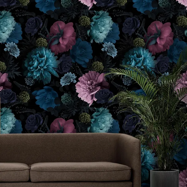 Multicolour_Ocean_Pink_Blue_Flowers_Wallpaper_For_Living_Room,_Bedroom_|_Self_Adhesive_Just_Peel_And_Stick_Wallpaper_For_Office_Wall_Decors
