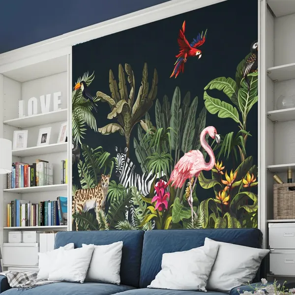 Multicolour_Moment_Swan_In_Forest_Wallpaper_For_Living_Room,_Bedroom_|_Self_Adhesive_Just_Peel_And_Stick_Wallpaper_For_Office_Wall_Decors