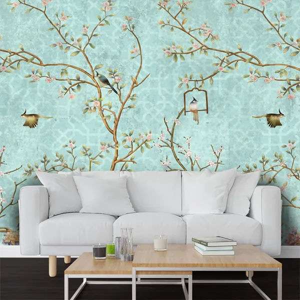Multicolour_Ocean_Blue_Wall_Happy_Birds_Home_Wallpaper_For_Living_Room,_Bedroom_|_Self_Adhesive_Just_Peel_And_Stick_Wallpaper_For_Office_Wall_Decors
