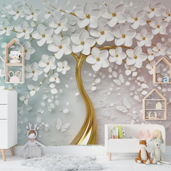 Multicolour_3D_Golden_Tree_Wallpaper_For_Living_Room,_Bedroom_|_Self_Adhesive_Just_Peel_And_Stick_Wallpaper_For_Office_Wall_Decors