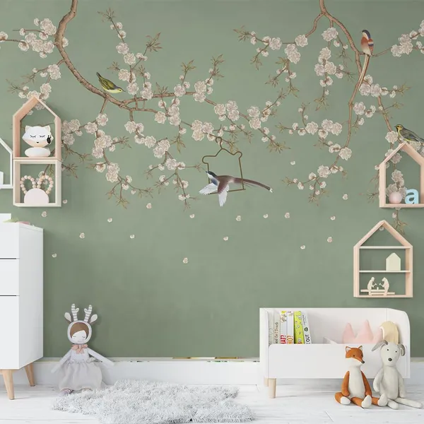 Multicolour_Army_Green_Flying_Birds_Wallpaper_For_Living_Room,_Bedroom_|_Self_Adhesive_Just_Peel_And_Stick_Wallpaper_For_Office_Wall_Decors