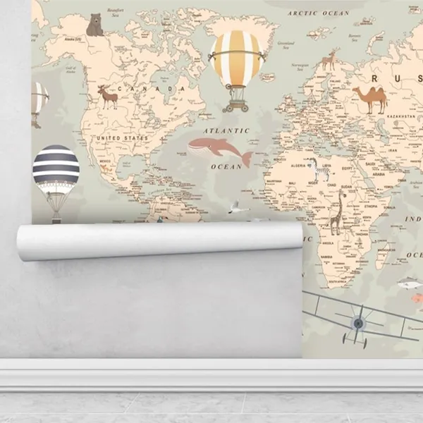 Multicolour_Brown_Map_For_Play_School_Wallpaper_For_Living_Room,_Bedroom_|_Self_Adhesive_Just_Peel_And_Stick_Wallpaper_For_Office_Wall_Decors