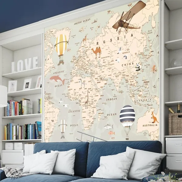 Multicolour_Brown_Map_For_Play_School_Wallpaper_For_Living_Room,_Bedroom_|_Self_Adhesive_Just_Peel_And_Stick_Wallpaper_For_Office_Wall_Decors
