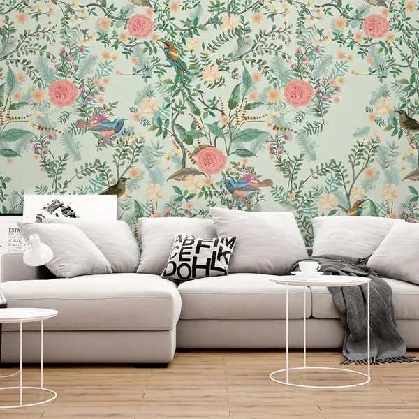 Multicolour_Three_Small_Birds_On_A_Tree_Wallpaper_For_Living_Room,_Bedroom_|_Self_Adhesive_Just_Peel_And_Stick_Wallpaper_For_Office_Wall_Decors