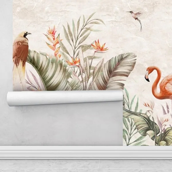 Multicolour_Crow_Swan_In_Forest_Wallpaper_For_Living_Room,_Bedroom_|_Self_Adhesive_Just_Peel_And_Stick_Wallpaper_For_Office_Wall_Decors