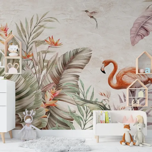 Multicolour_Crow_Swan_In_Forest_Wallpaper_For_Living_Room,_Bedroom_|_Self_Adhesive_Just_Peel_And_Stick_Wallpaper_For_Office_Wall_Decors