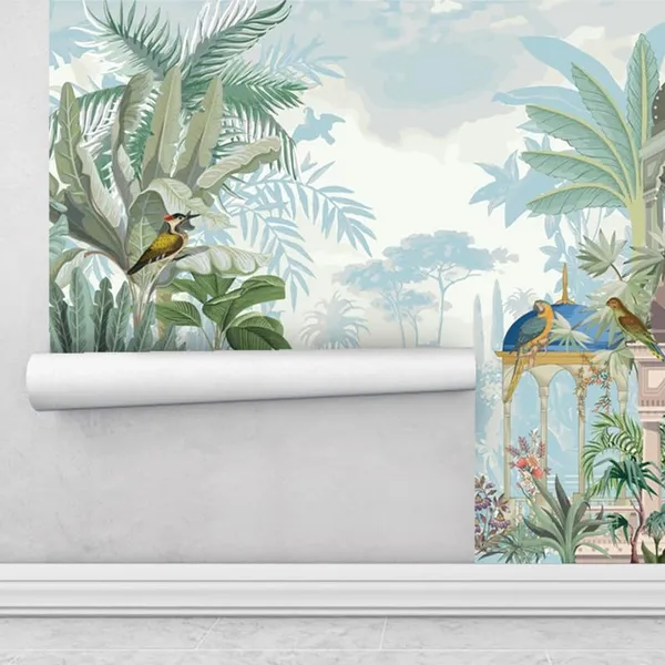Multicolour_Peackock_Mughal_Forest_Wallpaper_For_Living_Room,_Bedroom_|_Self_Adhesive_Just_Peel_And_Stick_Wallpaper_For_Office_Wall_Decors
