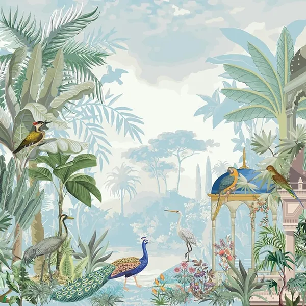 Multicolour_Peackock_Mughal_Forest_Wallpaper_For_Living_Room,_Bedroom_|_Self_Adhesive_Just_Peel_And_Stick_Wallpaper_For_Office_Wall_Decors