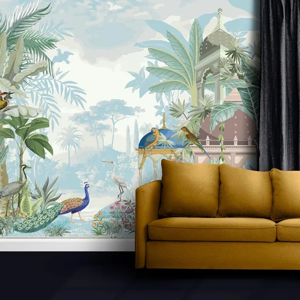 Multicolour_Peackock_Mughal_Forest_Wallpaper_For_Living_Room,_Bedroom_|_Self_Adhesive_Just_Peel_And_Stick_Wallpaper_For_Office_Wall_Decors
