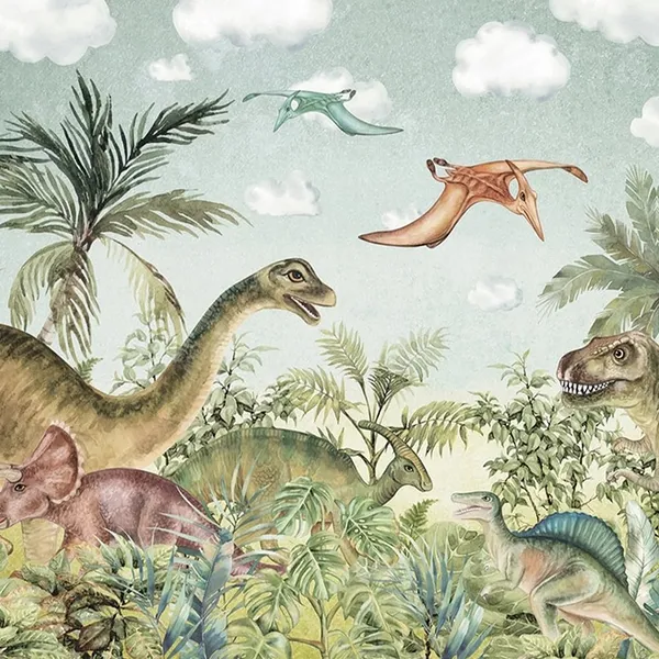Multicolour_Dinosaurs_Forest_Wallpaper_For_Living_Room,_Bedroom_|_Self_Adhesive_Just_Peel_And_Stick_Wallpaper_For_Office_Wall_Decors