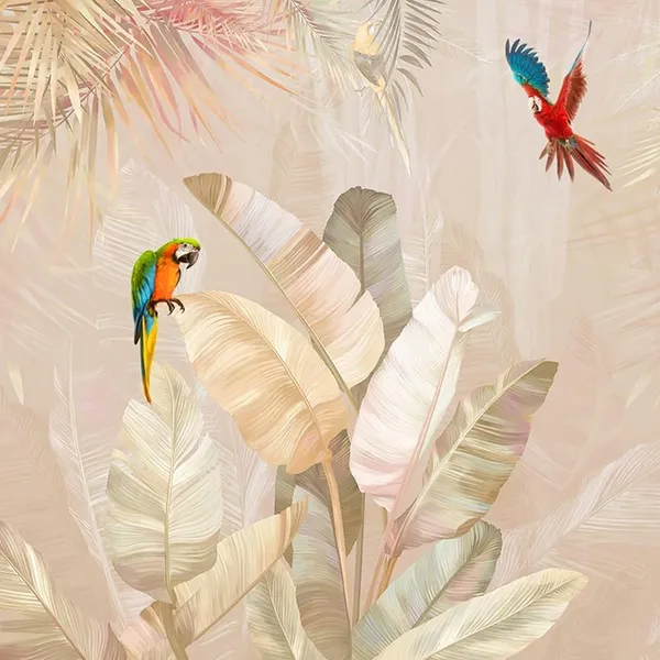 Multicolour_Pink_Wall_Multicolour_Parrot_Wallpaper_For_Living_Room,_Bedroom_|_Self_Adhesive_Just_Peel_And_Stick_Wallpaper_For_Office_Wall_Decors
