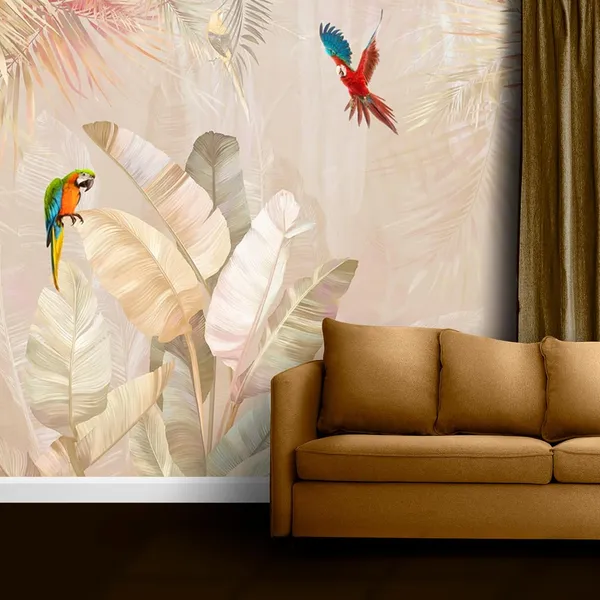 Multicolour_Pink_Wall_Multicolour_Parrot_Wallpaper_For_Living_Room,_Bedroom_|_Self_Adhesive_Just_Peel_And_Stick_Wallpaper_For_Office_Wall_Decors